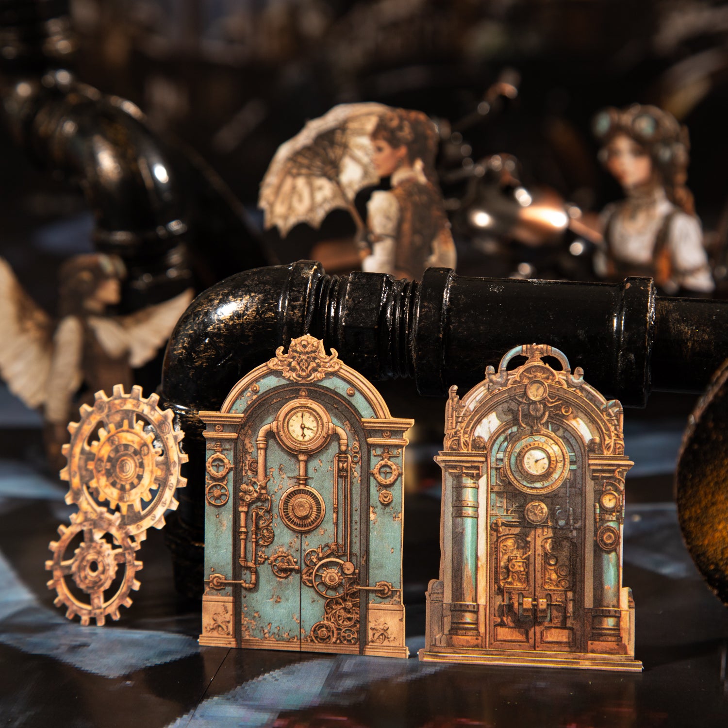 0812 Steampunk cardstock Sticker -15Pcs each pack