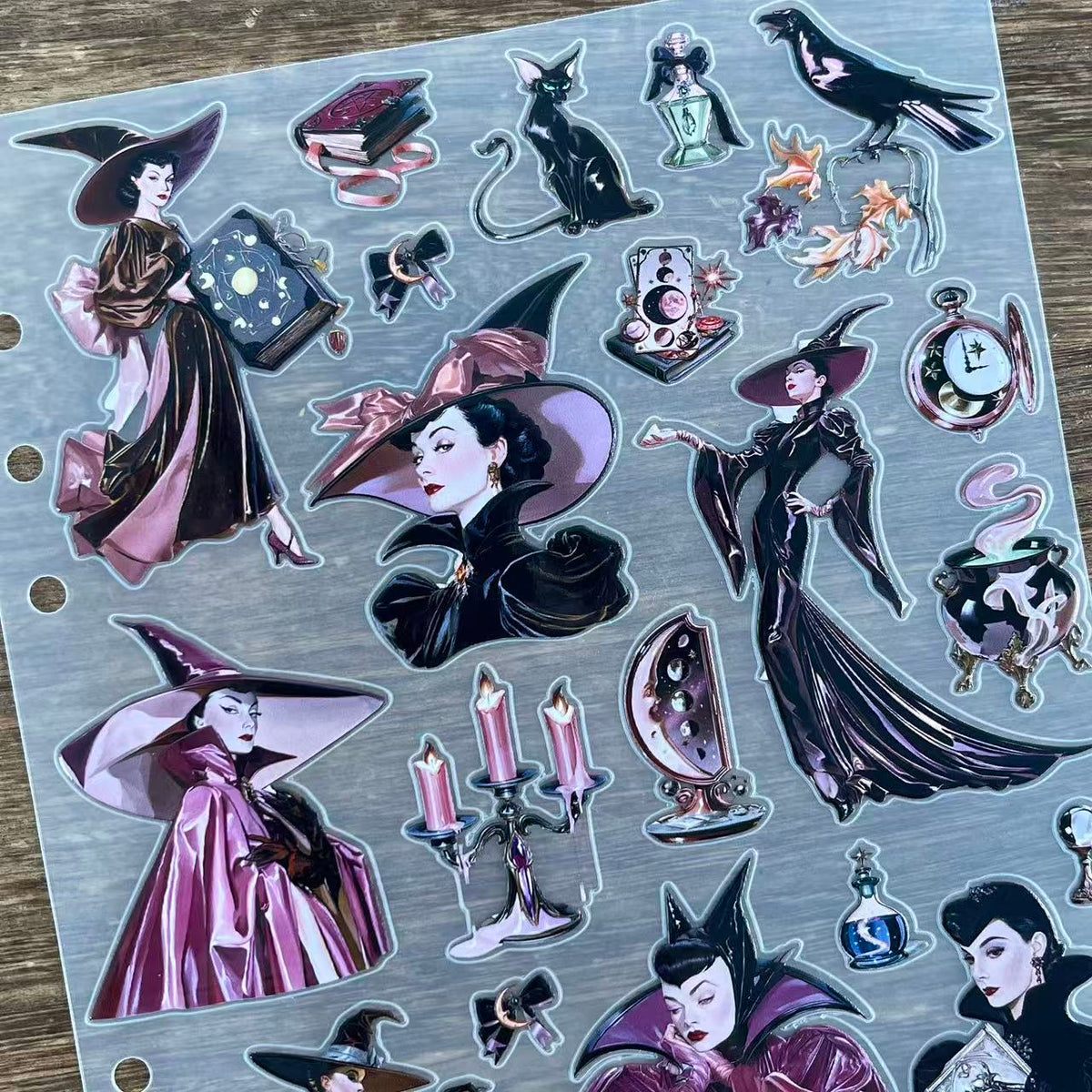 3D Witch (B) PET Sticker 1 Pcs