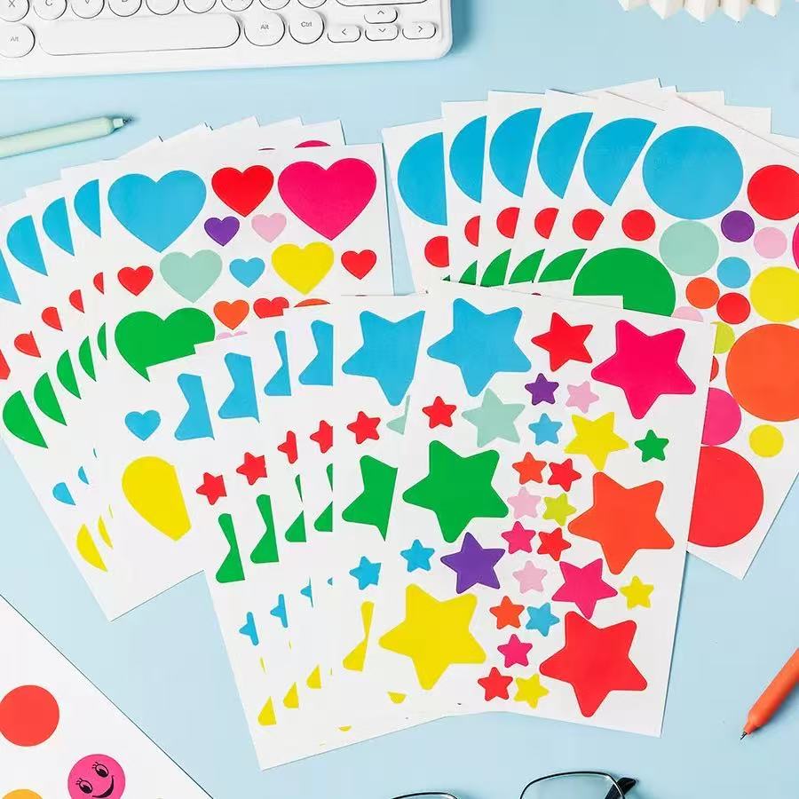 0604 Color graphics sticker -6Pcs each pack