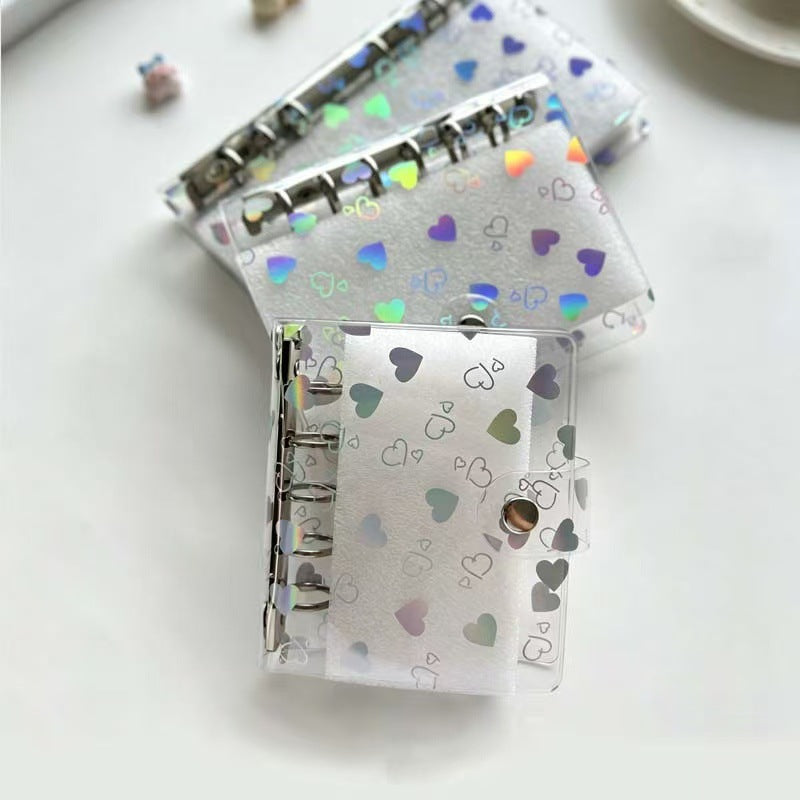 Laser Hearts Binder With Button *not contain insert pages