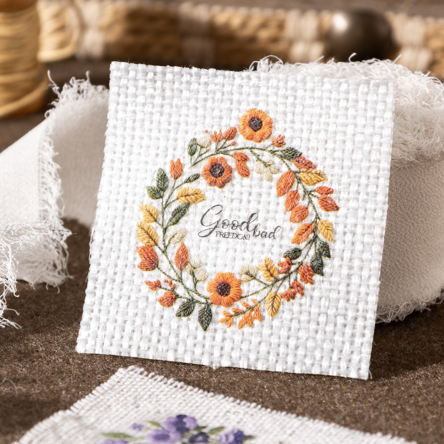 1229 Flowers transfer, rub on sticker -2Pcs each pack