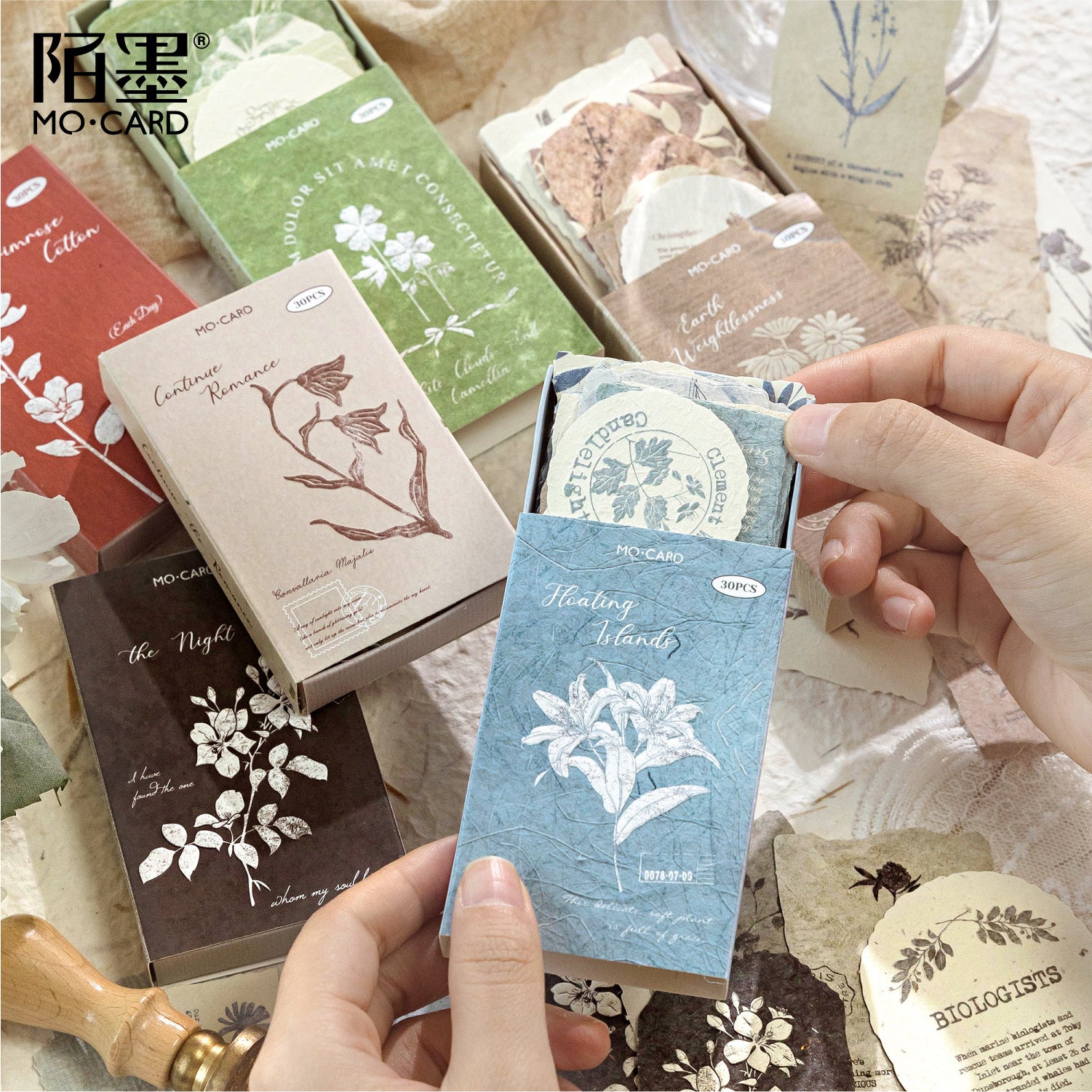 0321 Forest Overture Series Embossed Sticker -30Pcs each pack