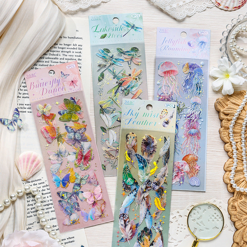 0315 Inspiration wandering Series Sticker -3Pcs each pack