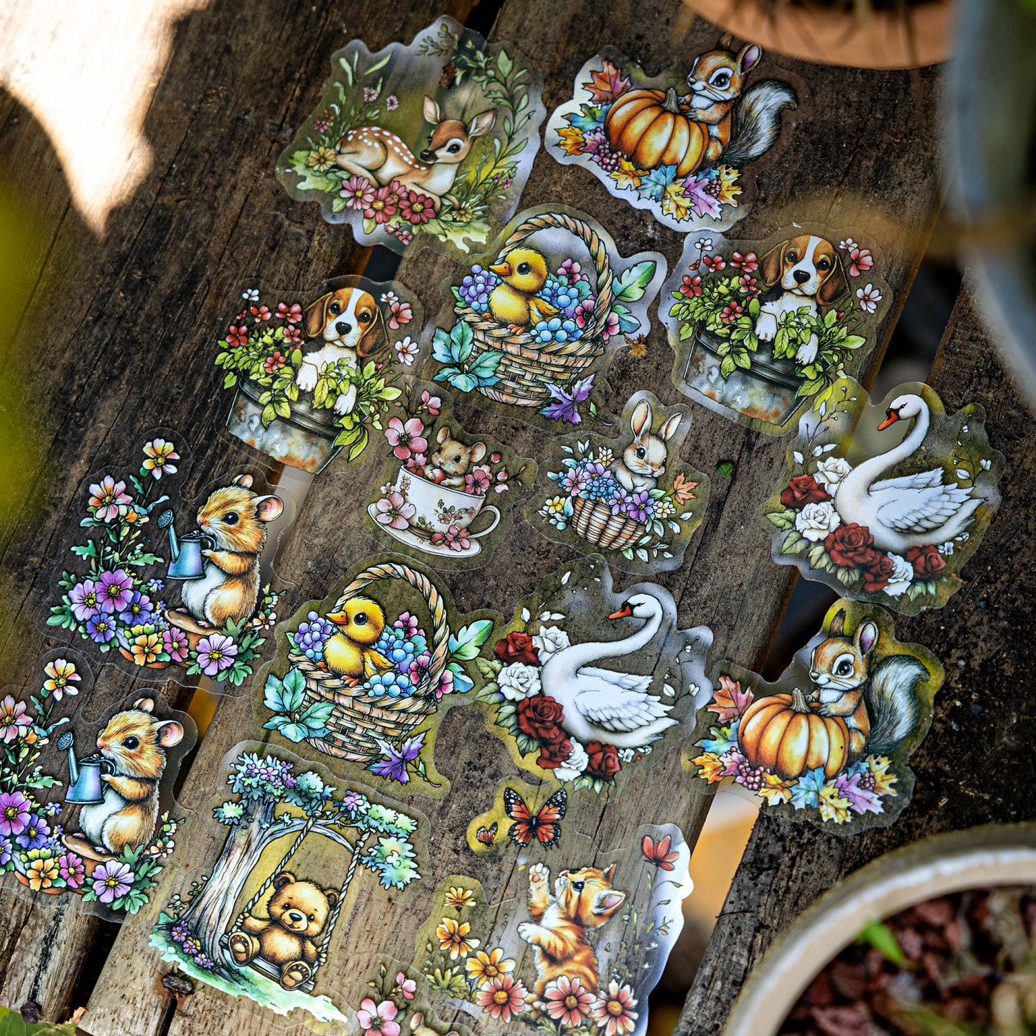 1013 Vintage garden sticker -20Pcs each pack