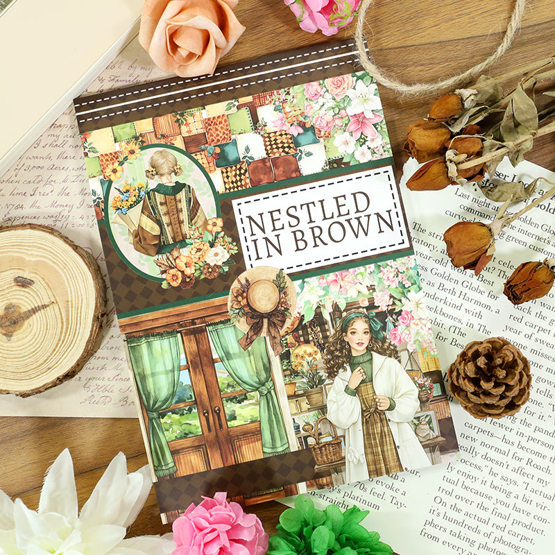 Nestled in Brown Sticker book -20Pcs each pack