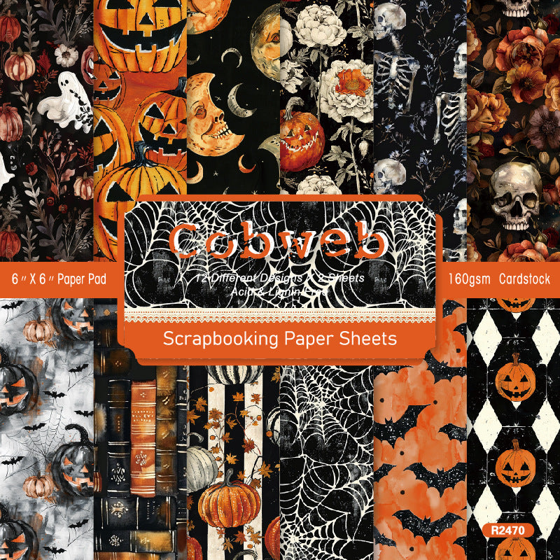 0913 Cobweb background paper R2470 -24Pcs each pack