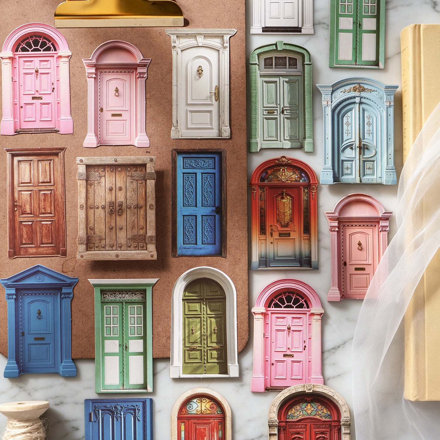 Door Cardstock Stickers -16Pcs each pack