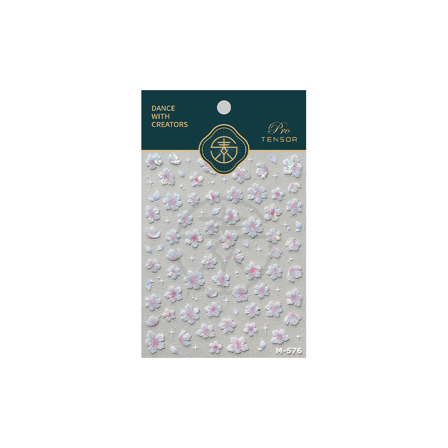 M29- Cherry blossom Embossed Mini sticker 1 Pcs