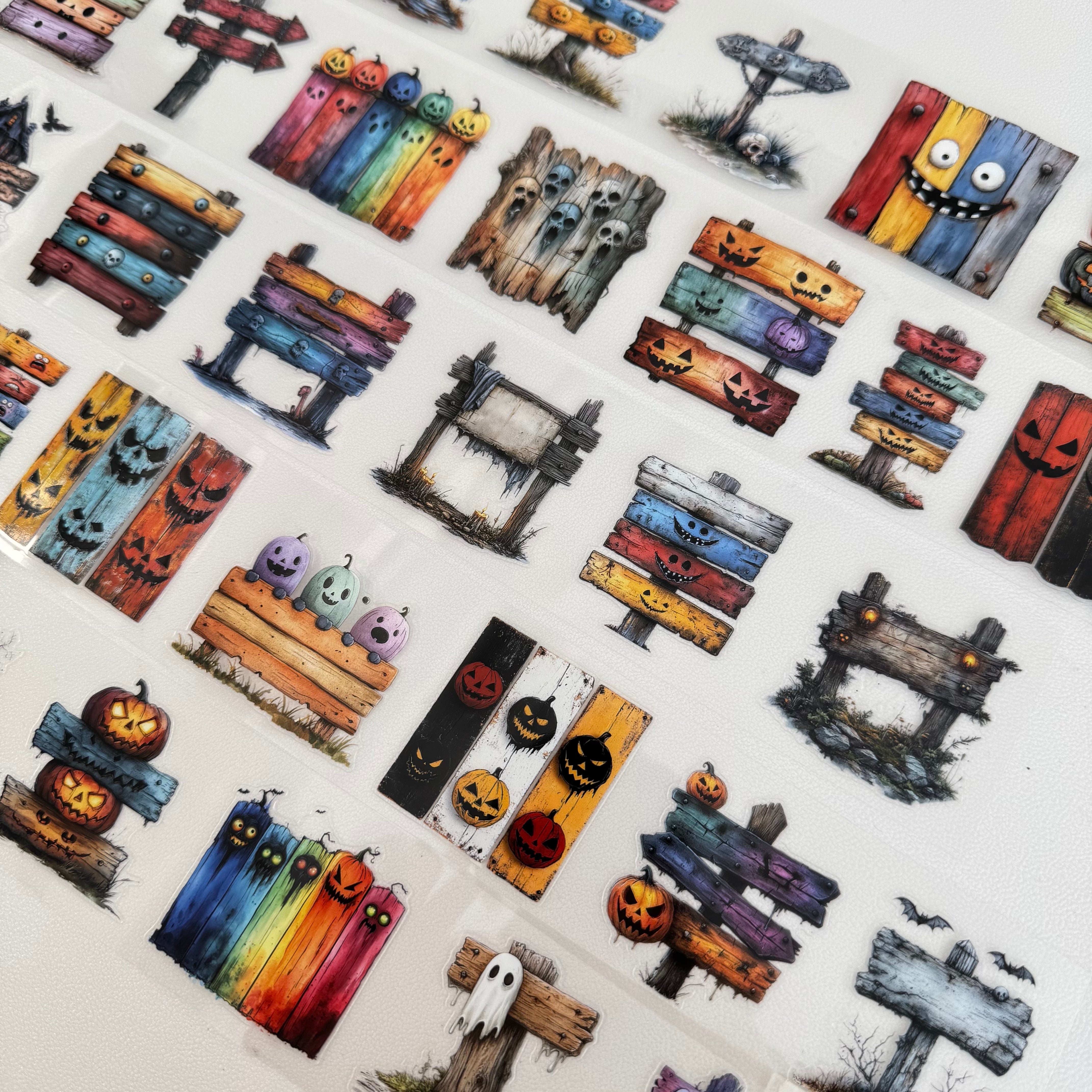 Halloween wooden sign pre-cut PET tape 1 loop 5.5CM*2M