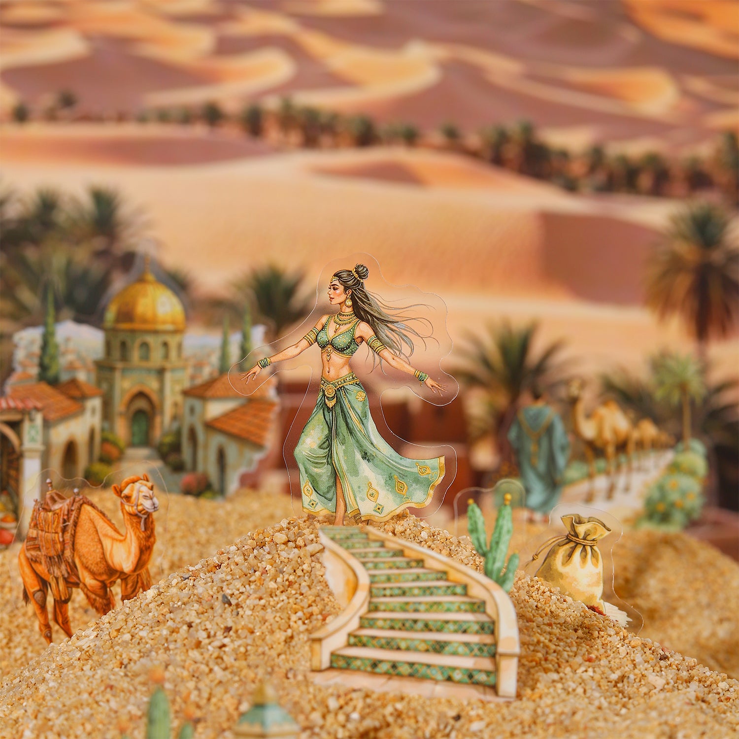 0630 Desert safari PET sticker -20Pcs each pack