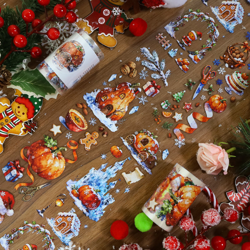 1027 T-445 Winter Snow Pumpkin Tape -6cm*2m