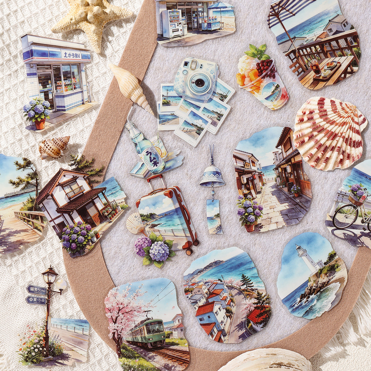 Travel Notes of Small Towns PET Stickers -20Pcs each pack