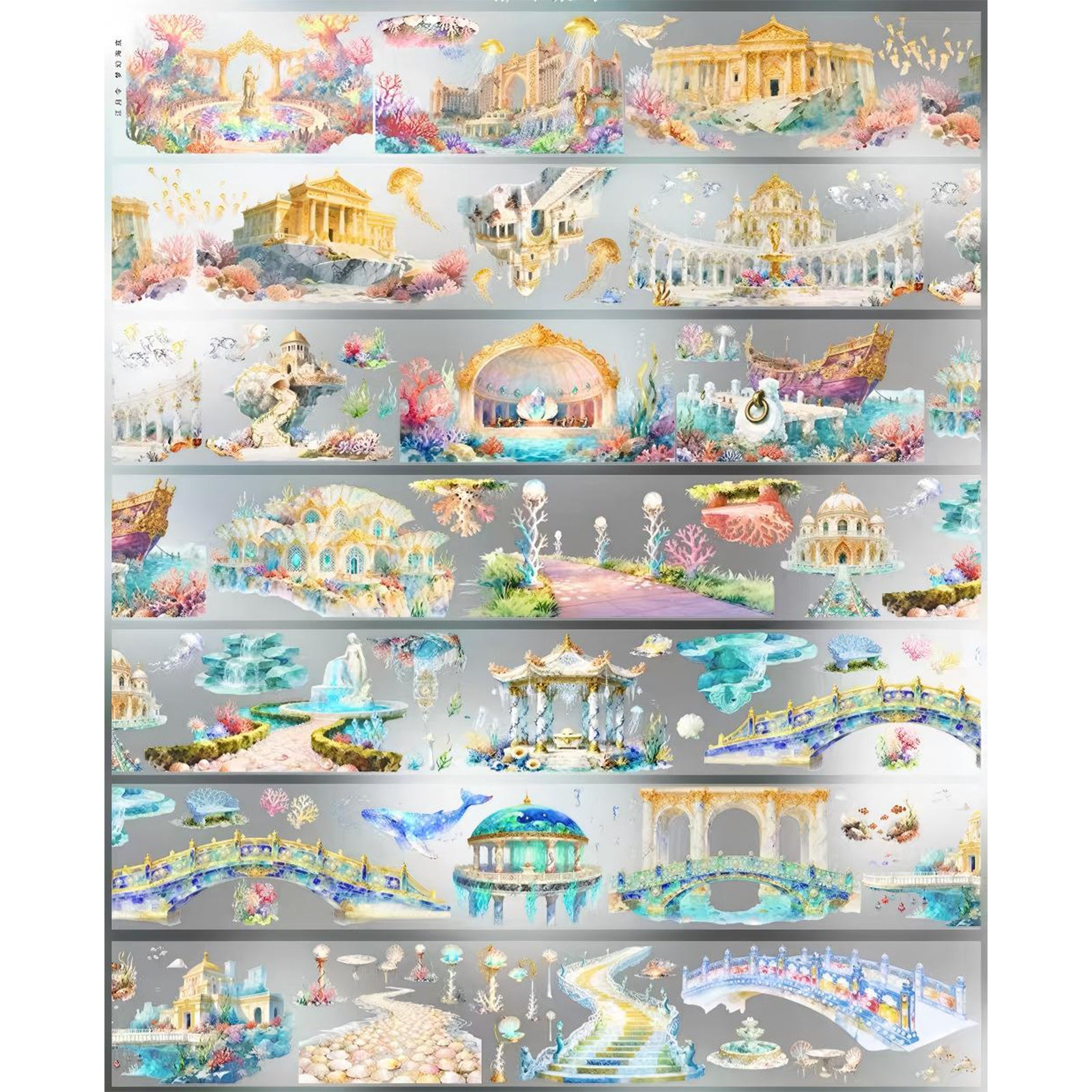 Dreamy Seabed PET Tape (7 x 250 cm) 1 loop