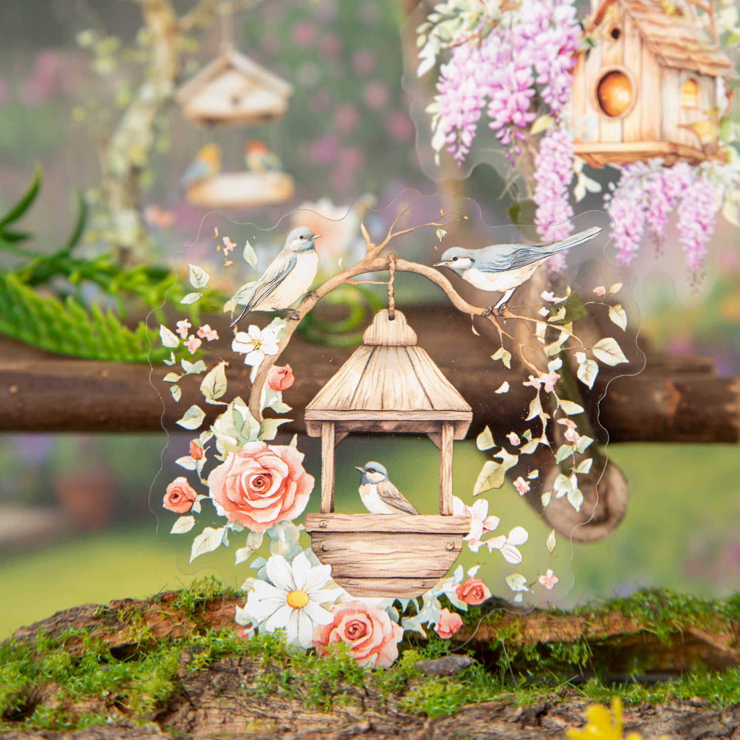 0618 Little Bird's Flower House PET Sticker -10Pcs each pack