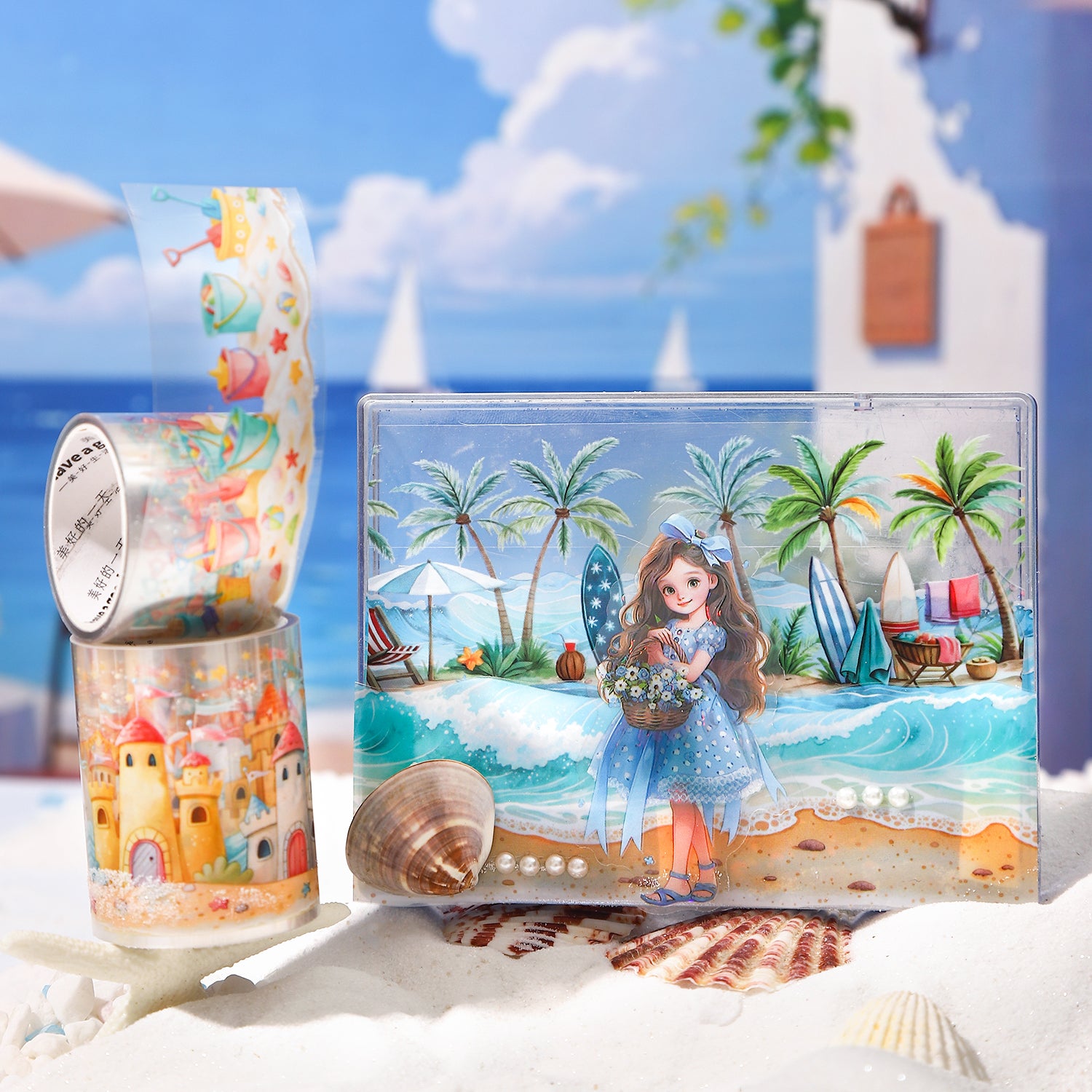 0708 The seaside in midsummer PET tape -3CM/5CM*2M
