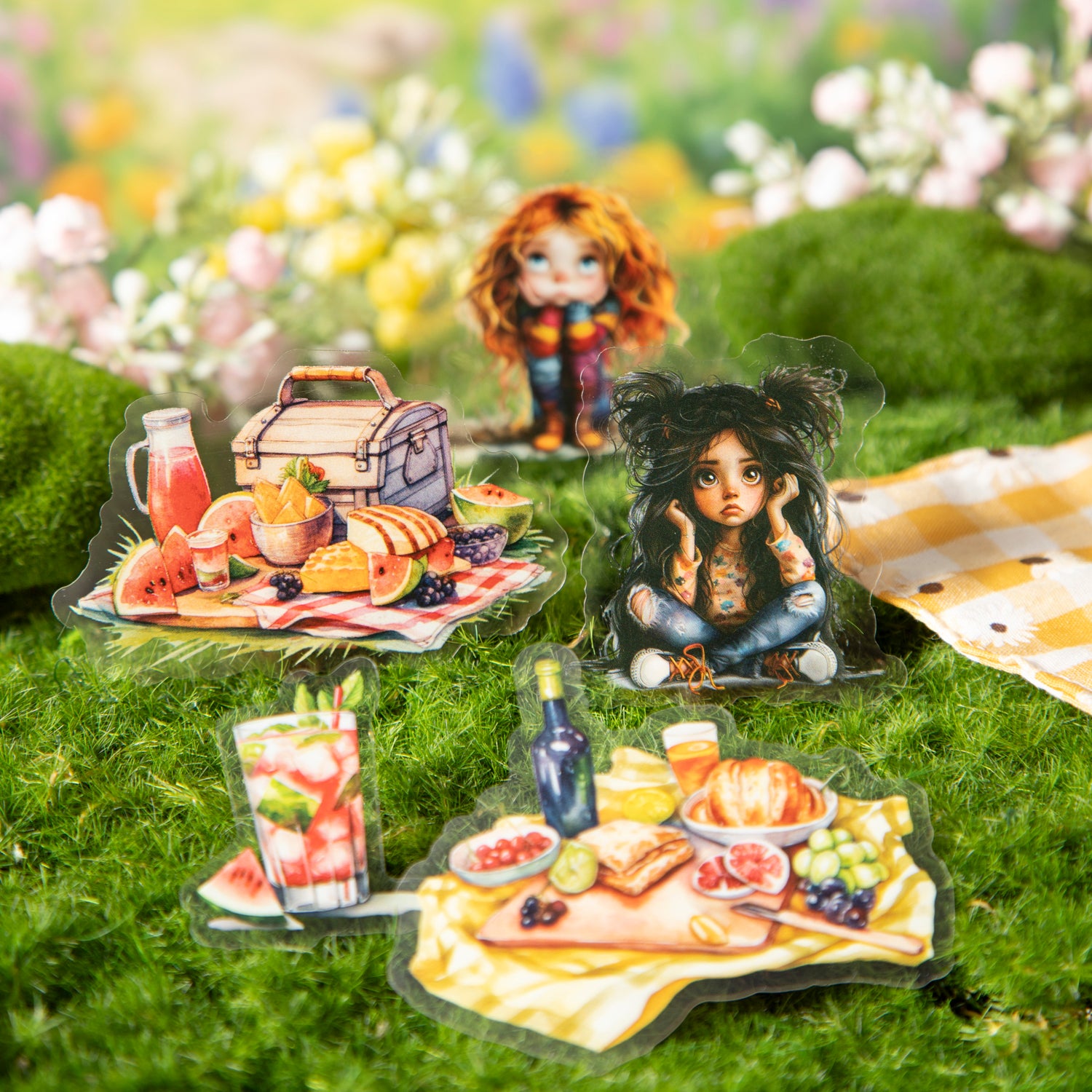 0522 Colorful summer fruits PET Sticker -25Pcs each pack