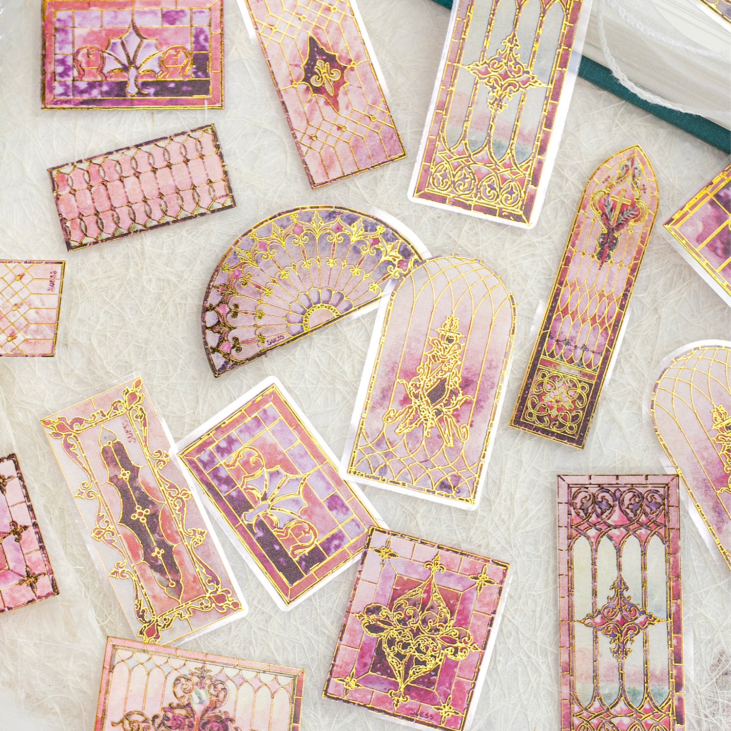 Vintage Floral Tiles PET Stickers -30Pcs each pack