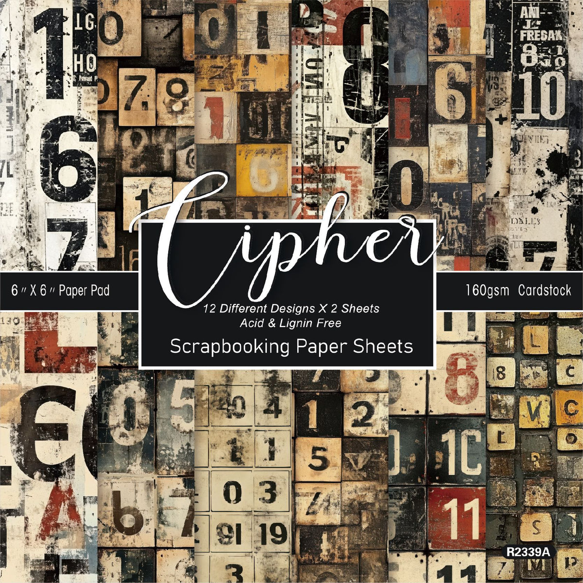 Cipher Background Paper -24Pcs each pack
