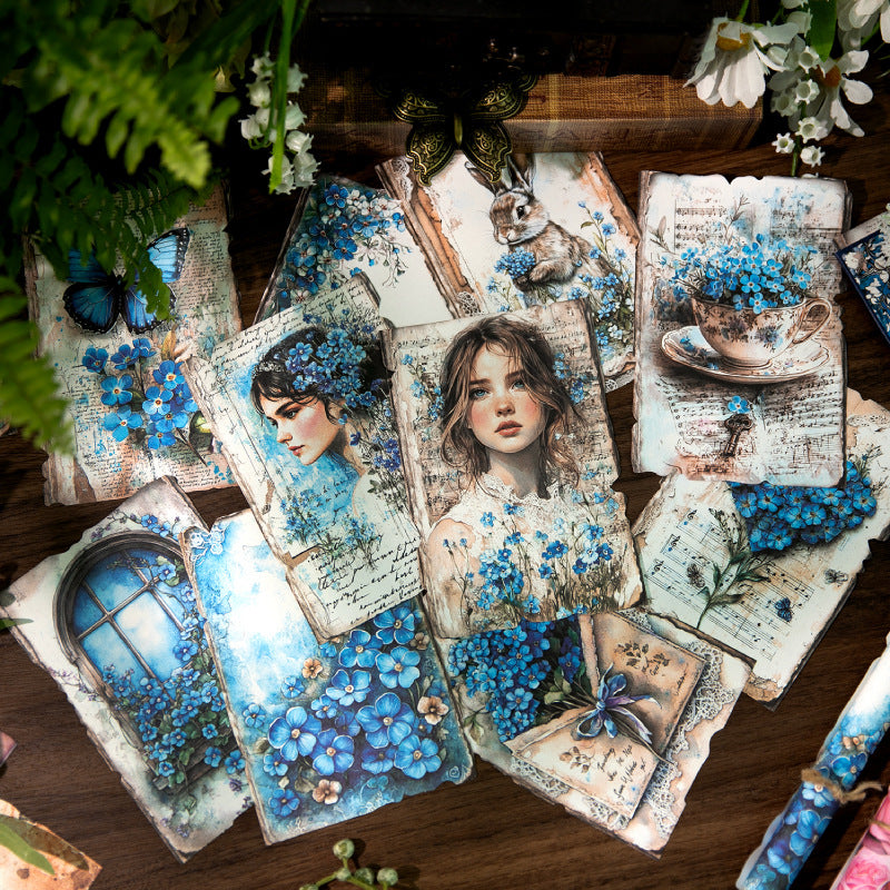 0625 Vintage Flowers Solid paper -30Pcs each pack