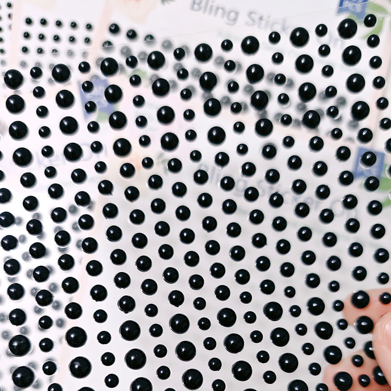 260228 Black crystal sticker