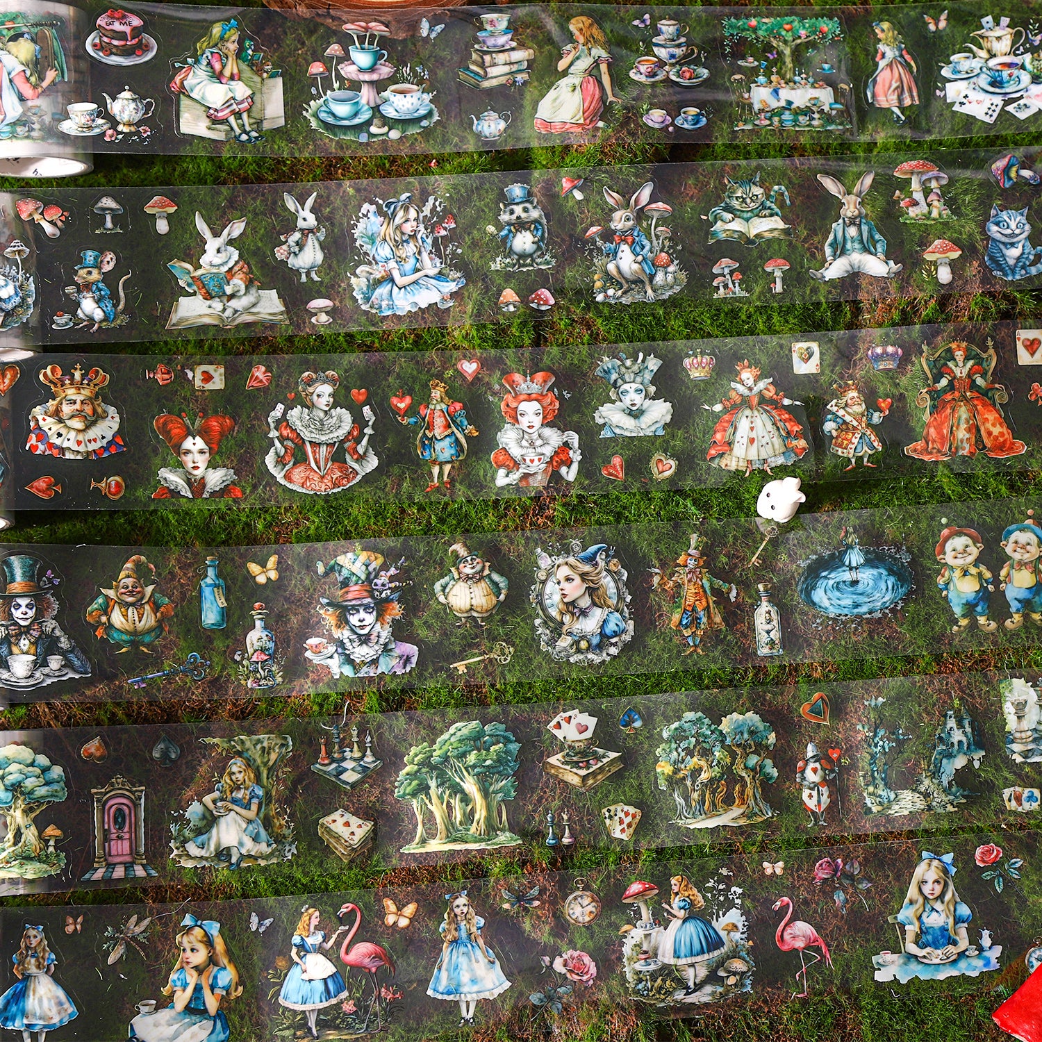 0708 Alice in Wonderland PET tape *pre-cut -5cm*2M