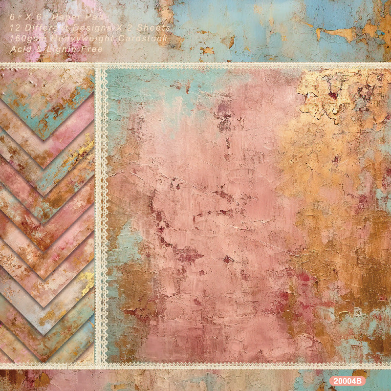 260207 Vintage background paper 20004B -12Pcs each pack
