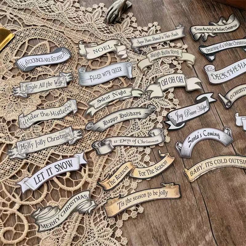 0704 Vintage circus banner sticker -25Pcs each pack