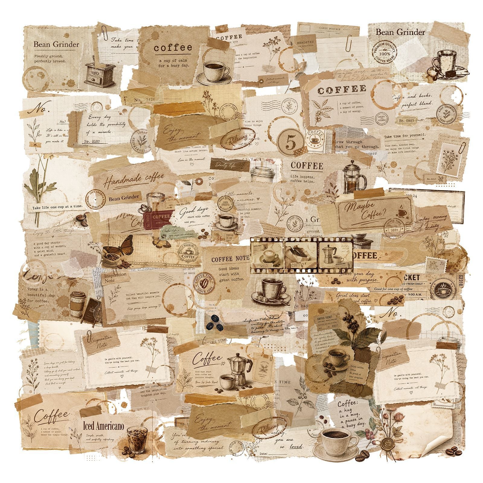 50 Coffee Journal PET Sticker