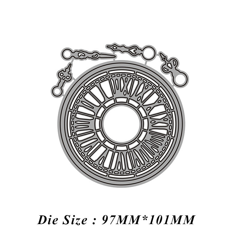 0729 Clock framework die cut 2609