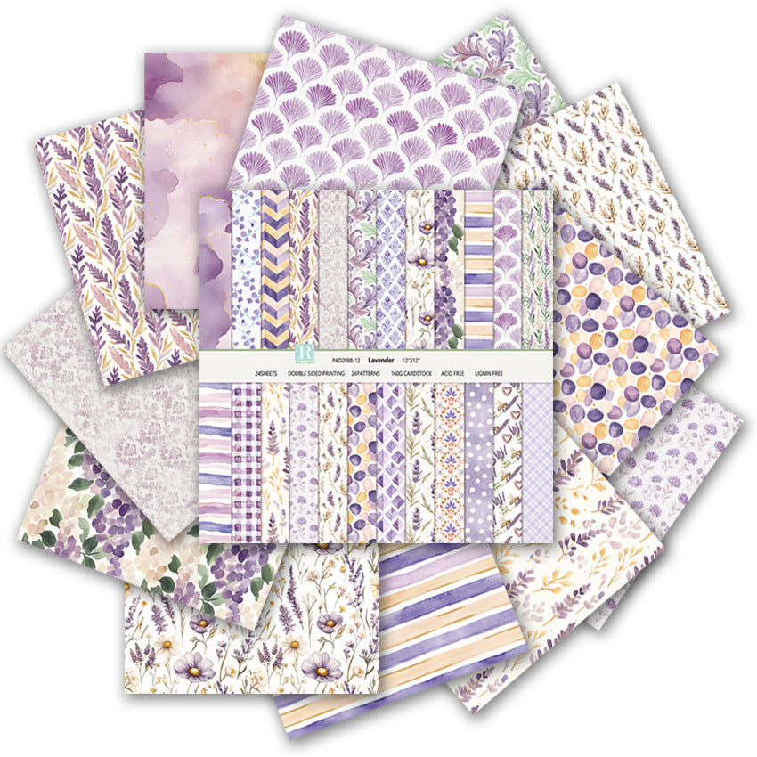 Bohemian double-sided pattern background paper 12 inch