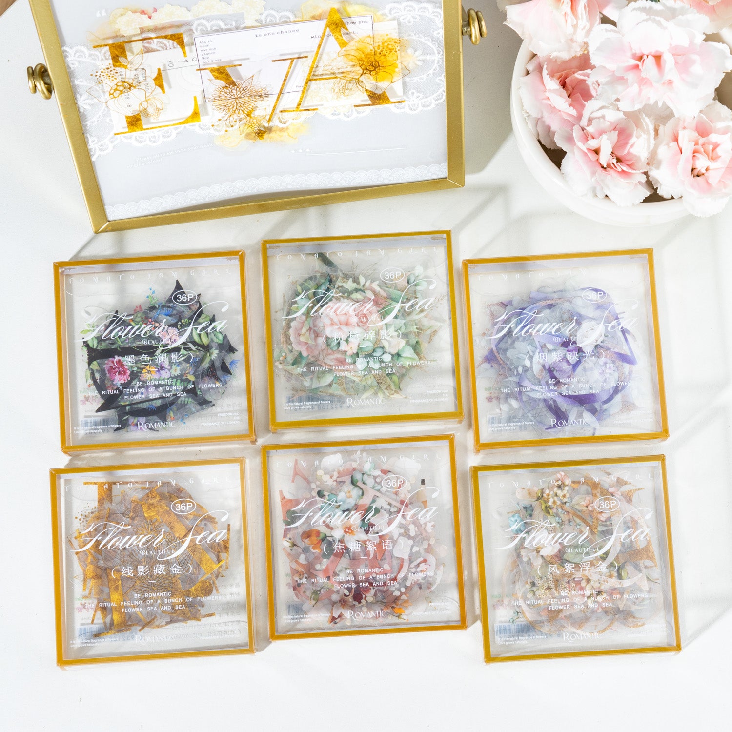 0415 The flowers are shining brightly Series Sticker -36Pcs each pack