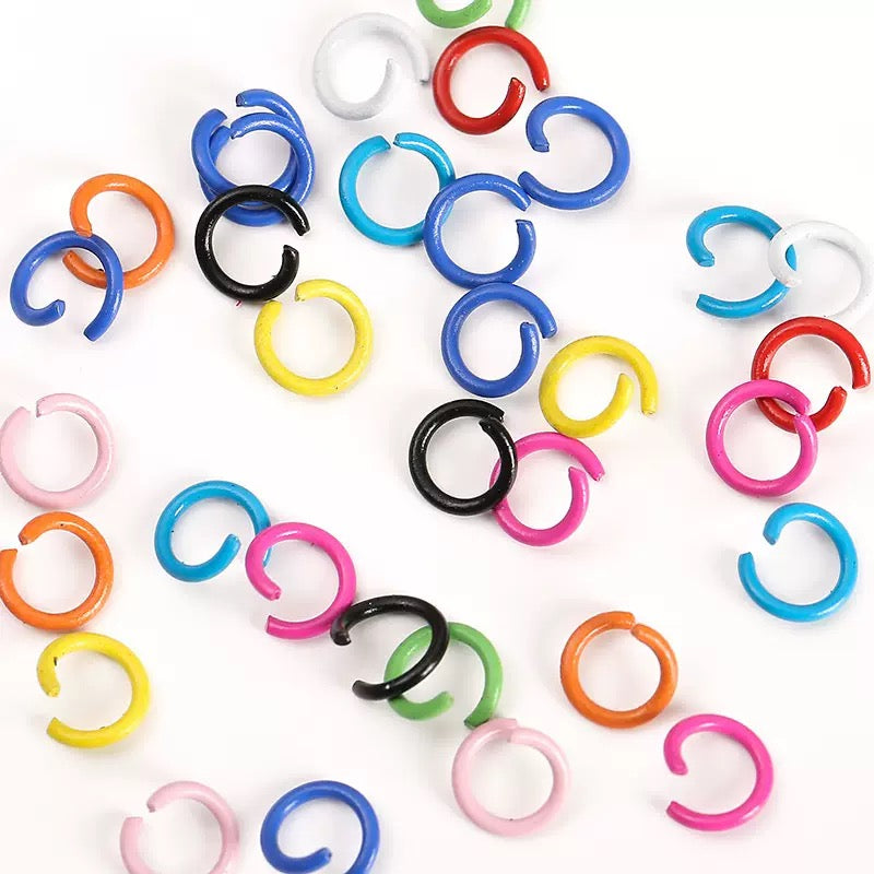 Colored Metal Open Jump Rings 1 Pack (Approx. 100 Pieces)