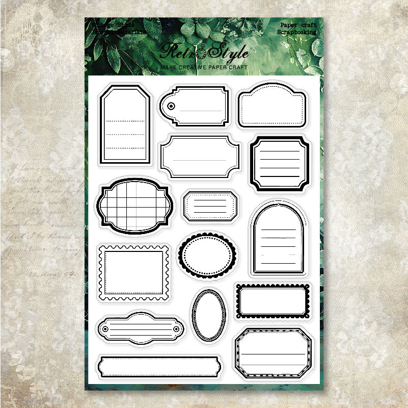 Vintage Label Borders background Stamp (15 x 20 cm)