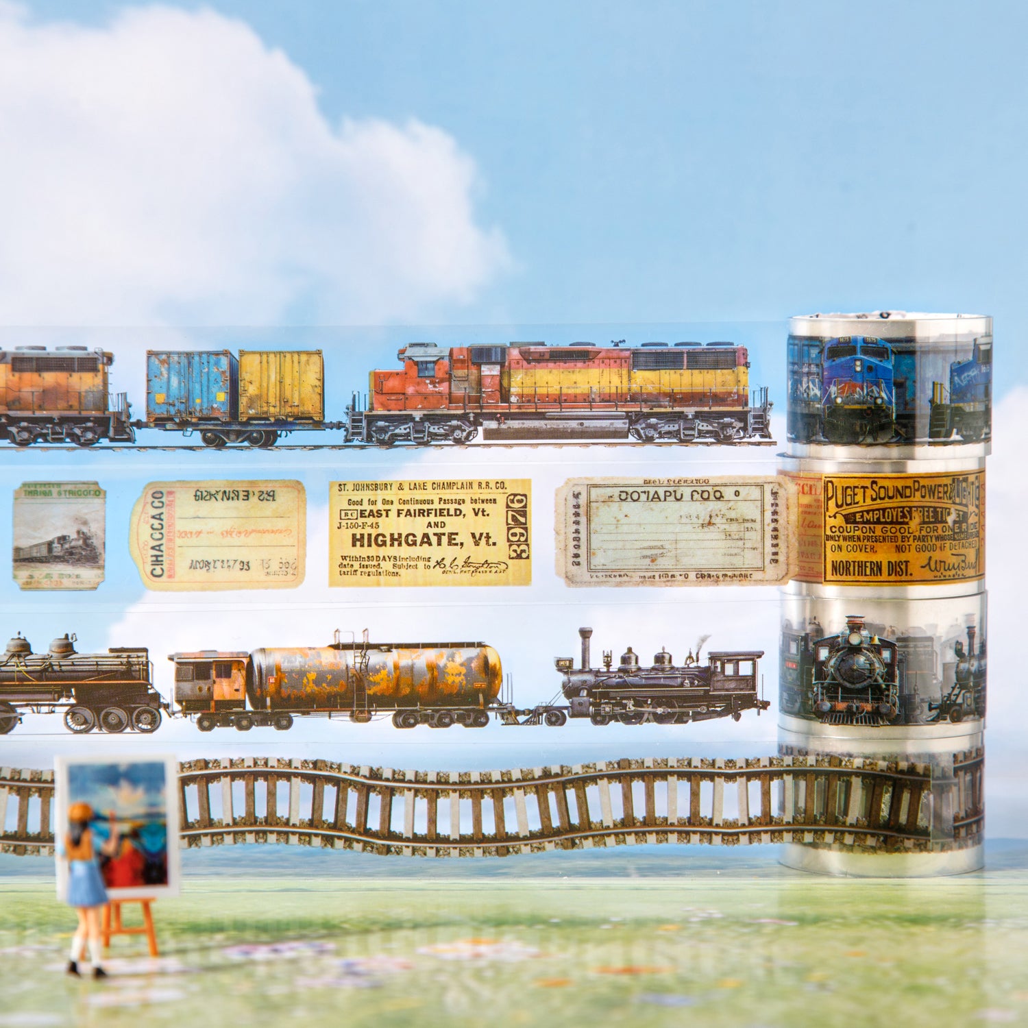 Railway Travels PET Tape -4cm*2m
