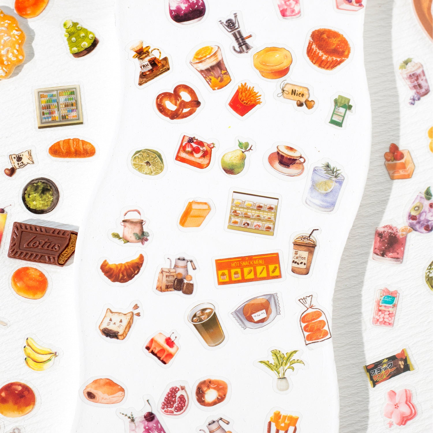 0331 Idle Coffee Break Series PET Sticker -1000Pcs each pack