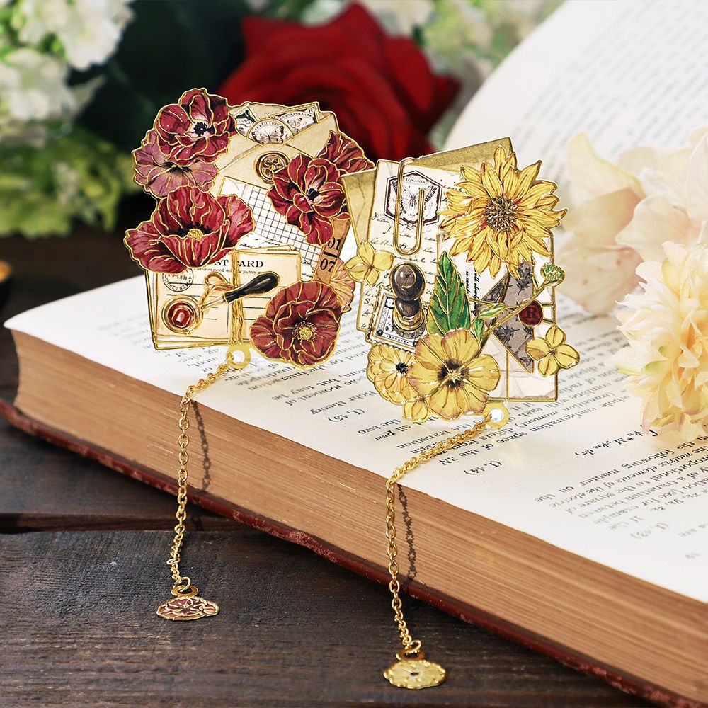 0728 Flower Metal Bookmark