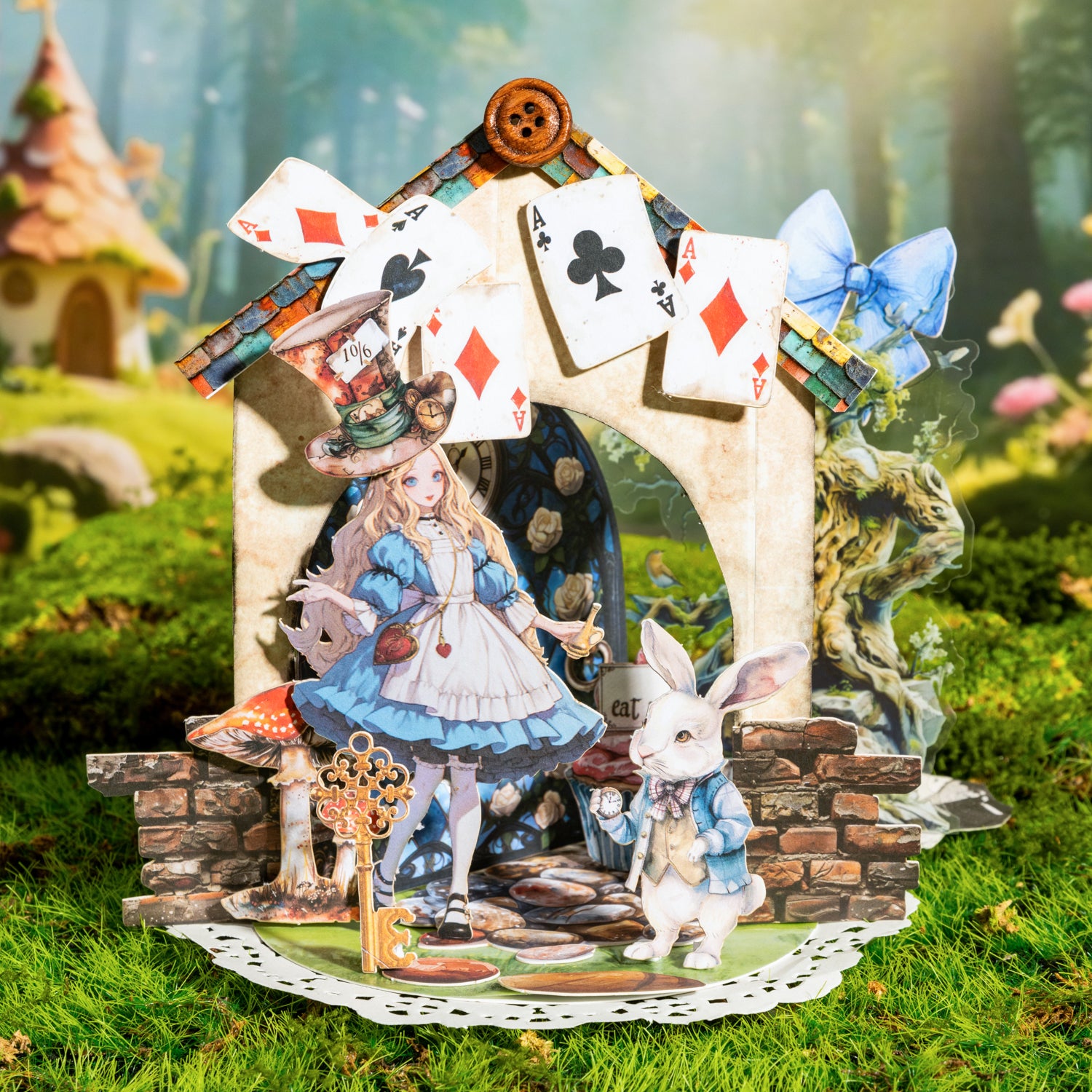 0602 Fairy tale adventure cardstock sticker -15Pcs each pack