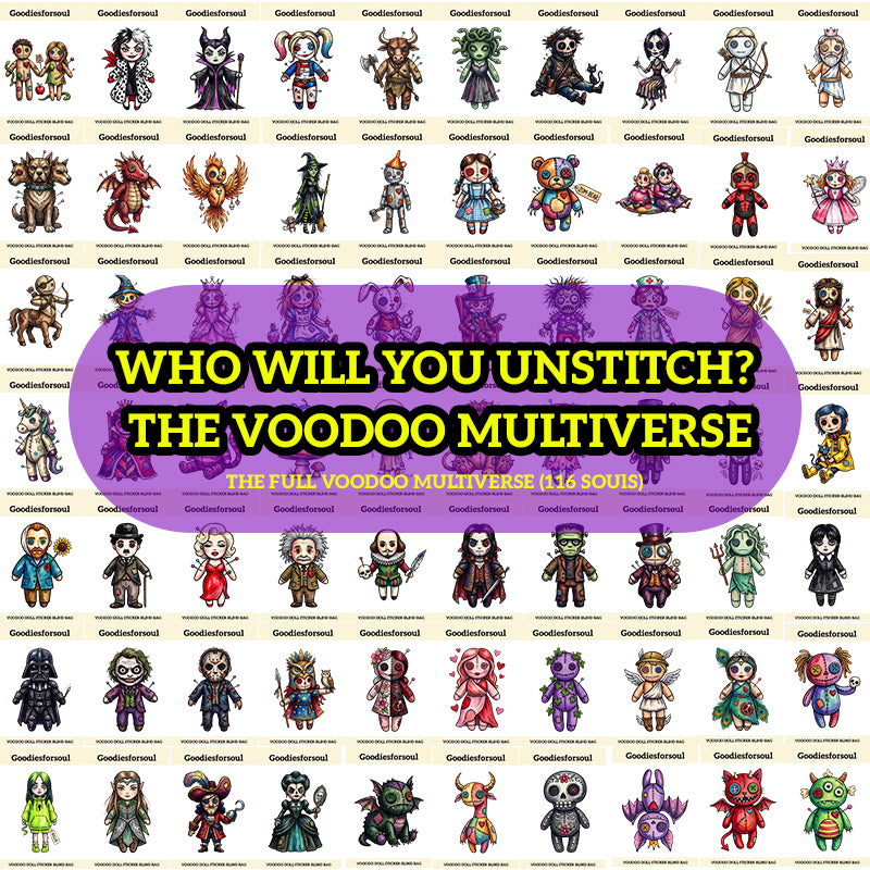 Voodoo Doll Sticker Blind Bag - 3 Pcs Mystery Sticker Pack | Creepy Cute Gothic Journaling Sticker