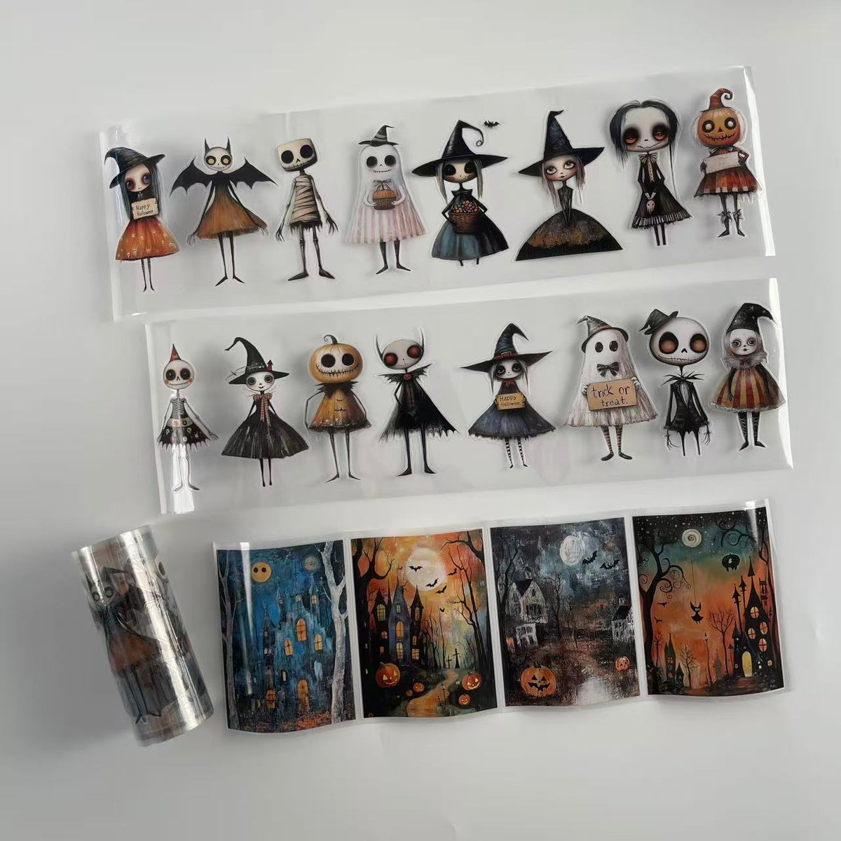 Halloween Ghost Dollies Pre cut PET Tape (10cm Width)
