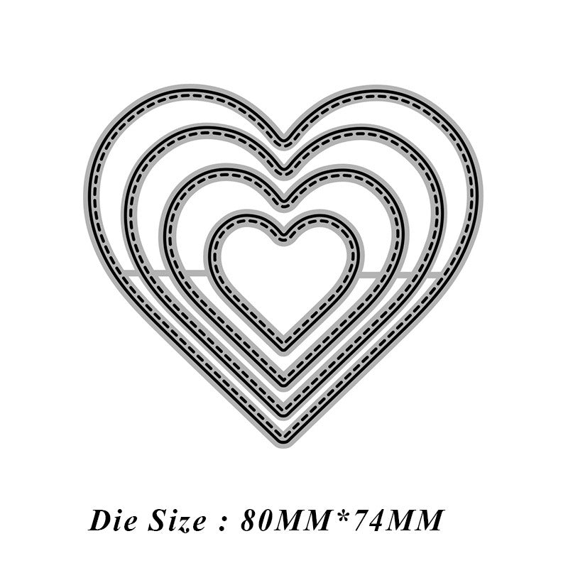 Heart shape cutting dies cut