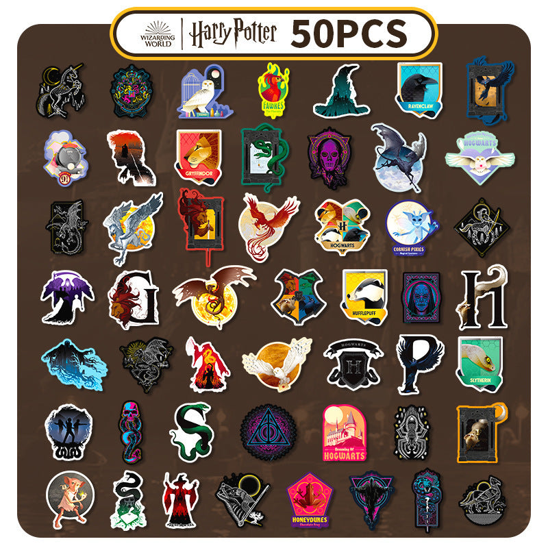 50 Hogwarts Badge Stickers