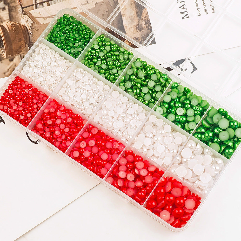 1117 Christmas Half-Circle Flat Pearl