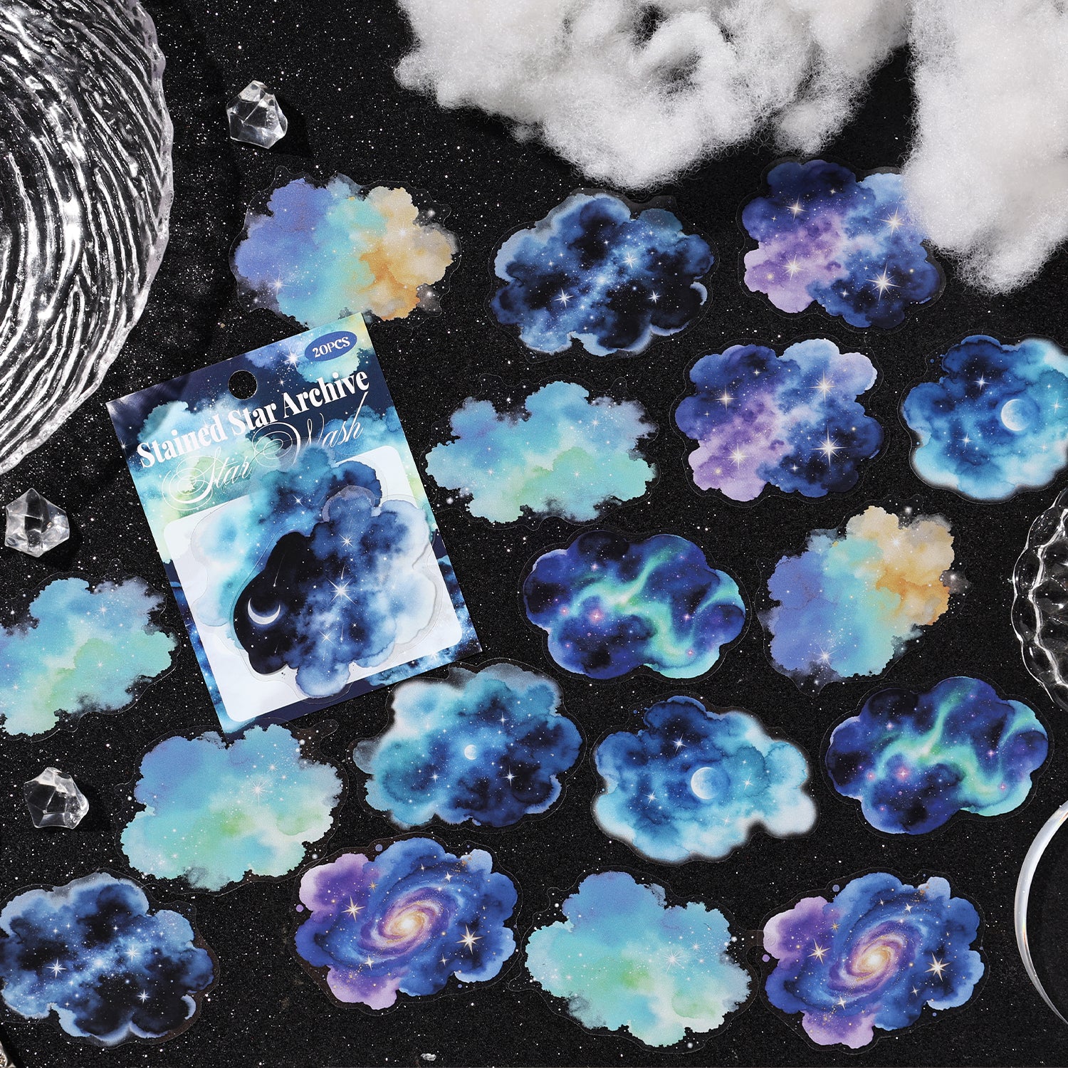 Stained Star Archive PET Stickers -20Pcs each pack
