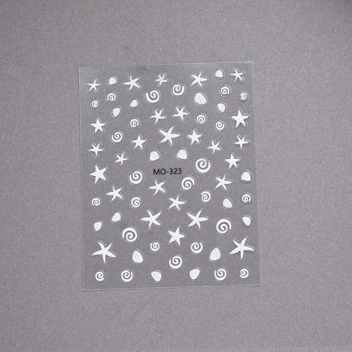 M308- Shells and Starfish Mini Embossed sticker 1 Pcs
