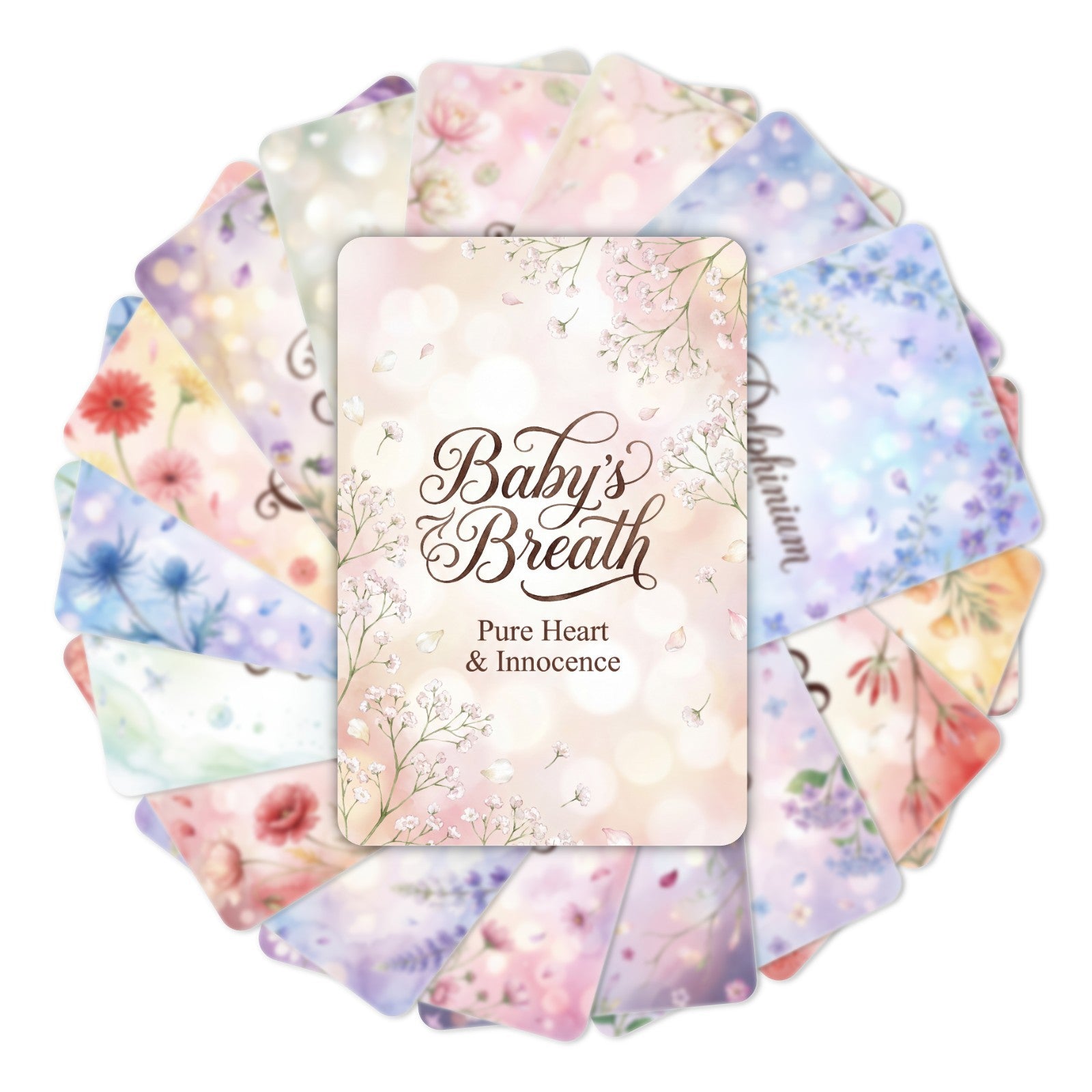 Flower Language Cardstock 18pcs 2.36*3.5 inch