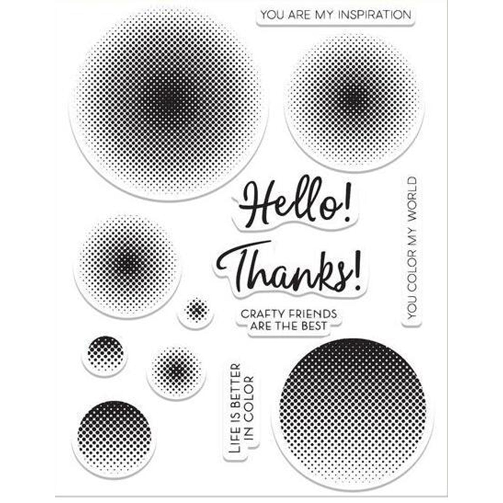 Vintage Gradient dot text background Stamp (11 x 16 cm)