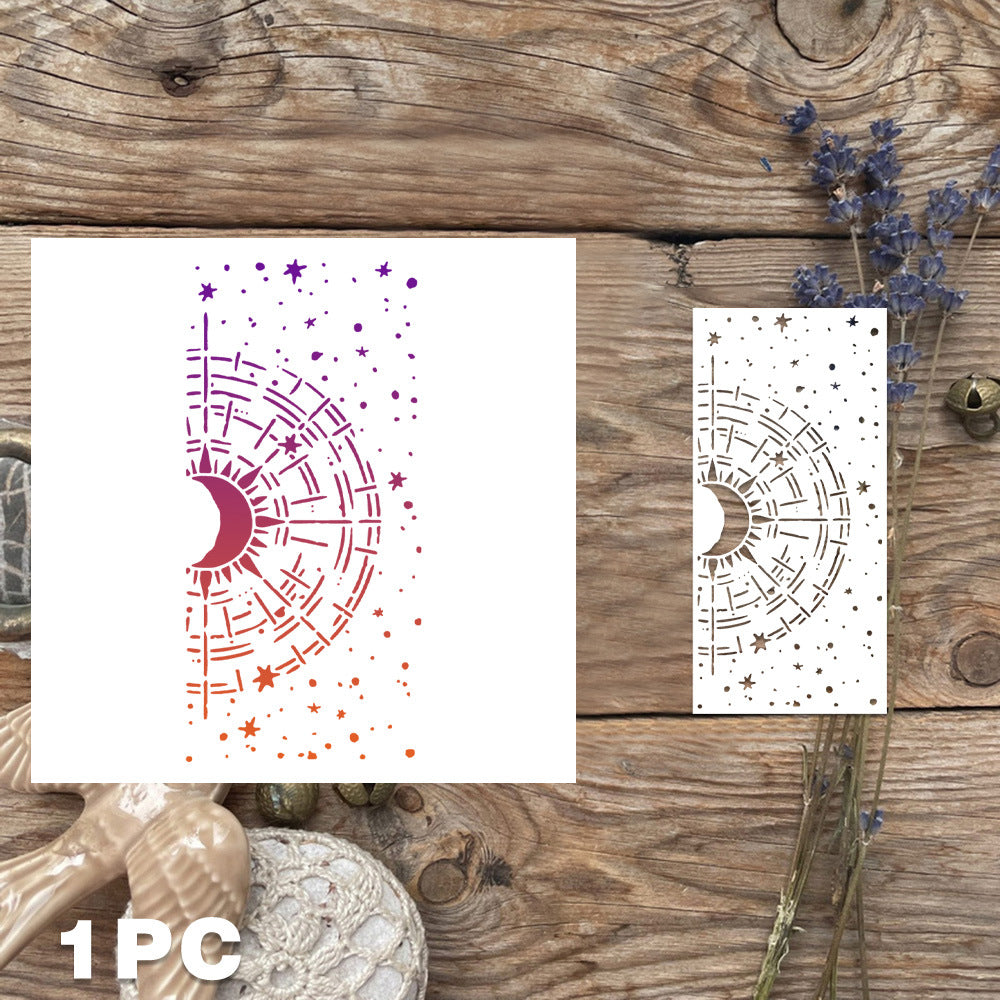Star and Moon Stencil (12 × 25.4 cm)