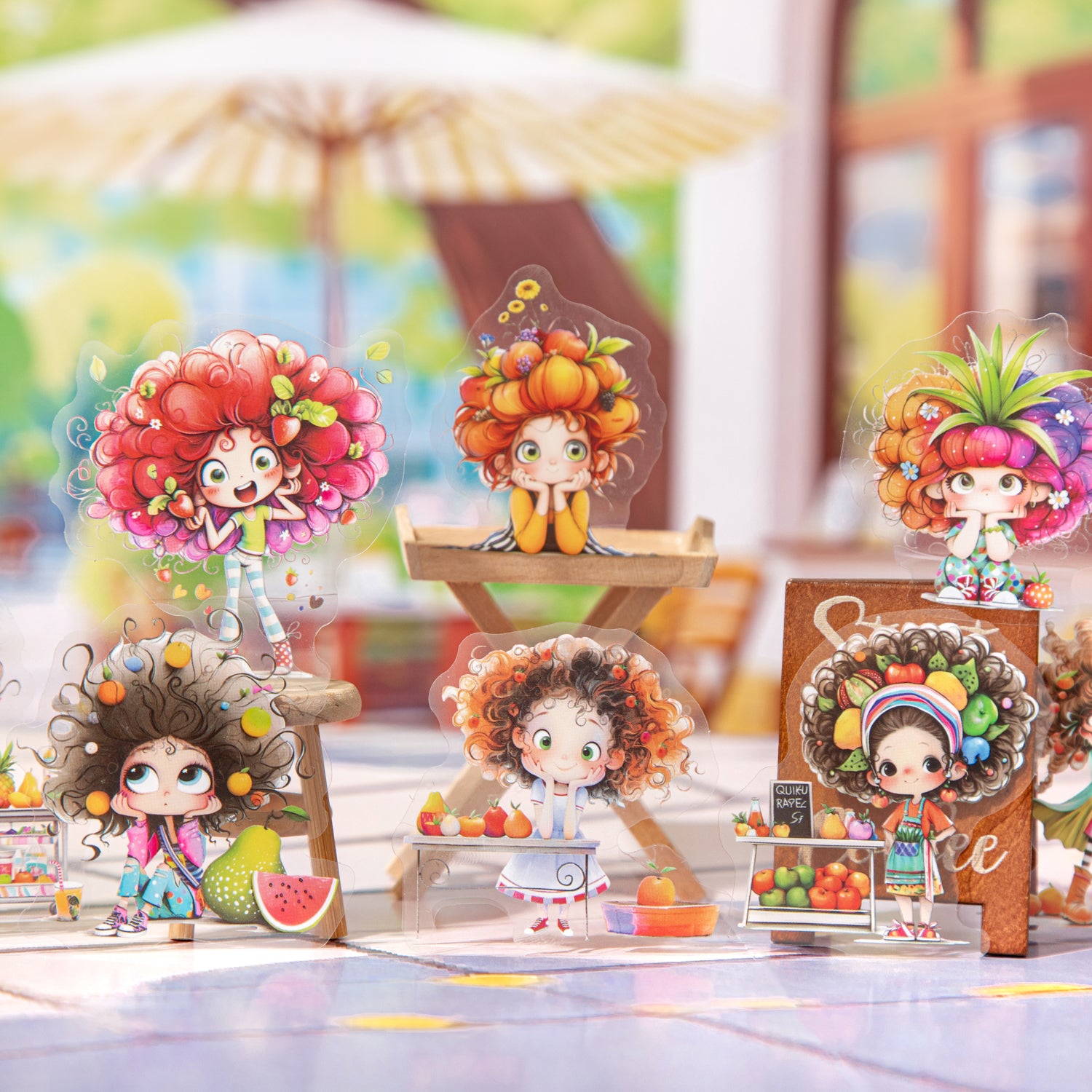 0723 Sweetheart's holiday life PET sticker -25Pcs each pack