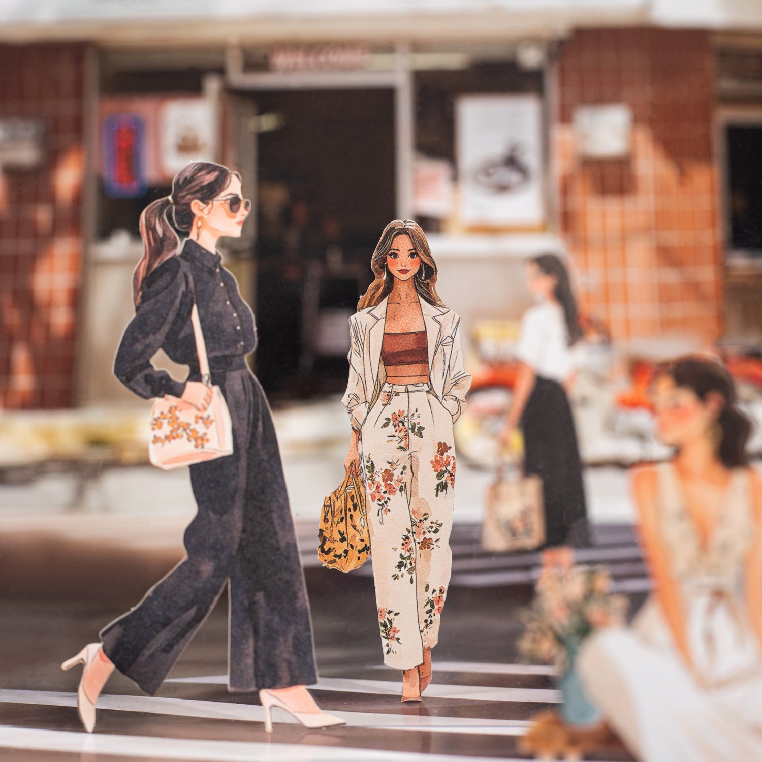 0715 City girl Solid sticker -20Pcs each pack