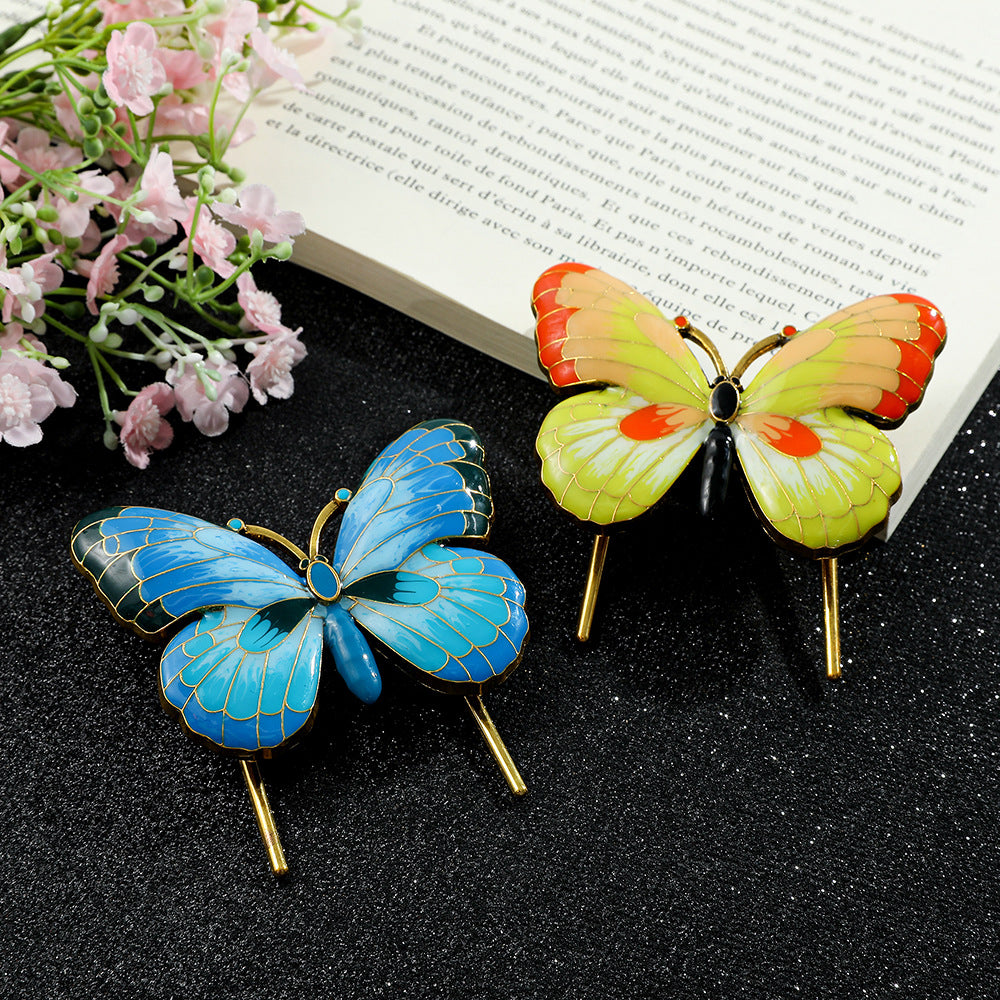 0517 Butterfly Colored glaze Bookmark